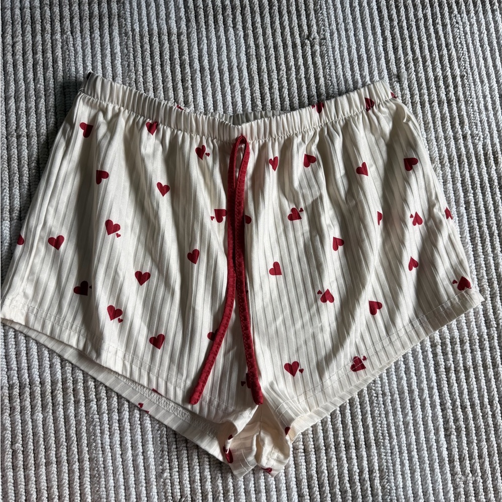 Heart Print Women's Sleep Shorts
